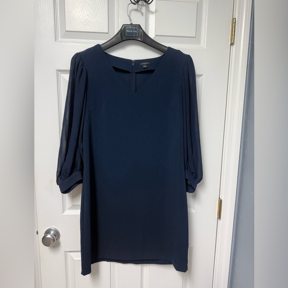 Ann Taylor Navy Long Sleeve Dress